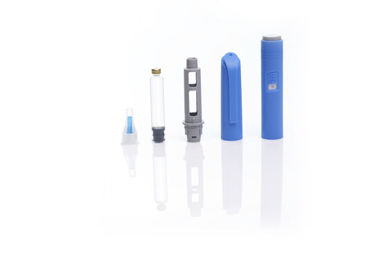 Stylo injecteur automatique en plastique de qualité médicale et en acier inoxydable avec rétraction automatique de l'aiguille et durée de conservation de 24 mois