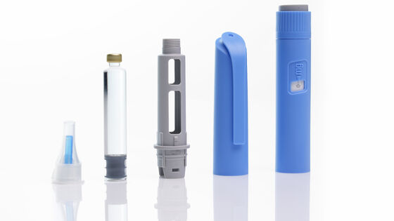 Plume d'injection automatique avec rétraction automatique des aiguilles en plastique de qualité médicale et en acier inoxydable pour une durée de conservation de 24 mois